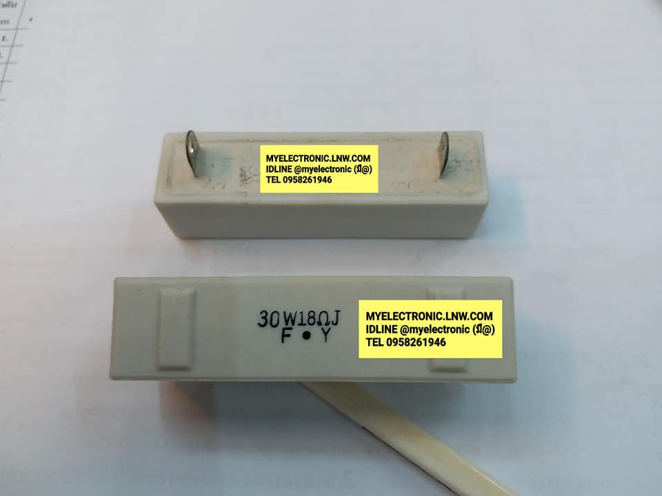 Rกระเบื้อง30W18โอห์ม18ohmRเซรามิคทนความร้อนR30Wขนาดยาว74mmสูง21mmกว้างหนา18mm.Rเซรามิค30W18OHMราคาตัวล่ะR18R30W,R30W18R ราคาตัวละ . , , หน่วย บาท