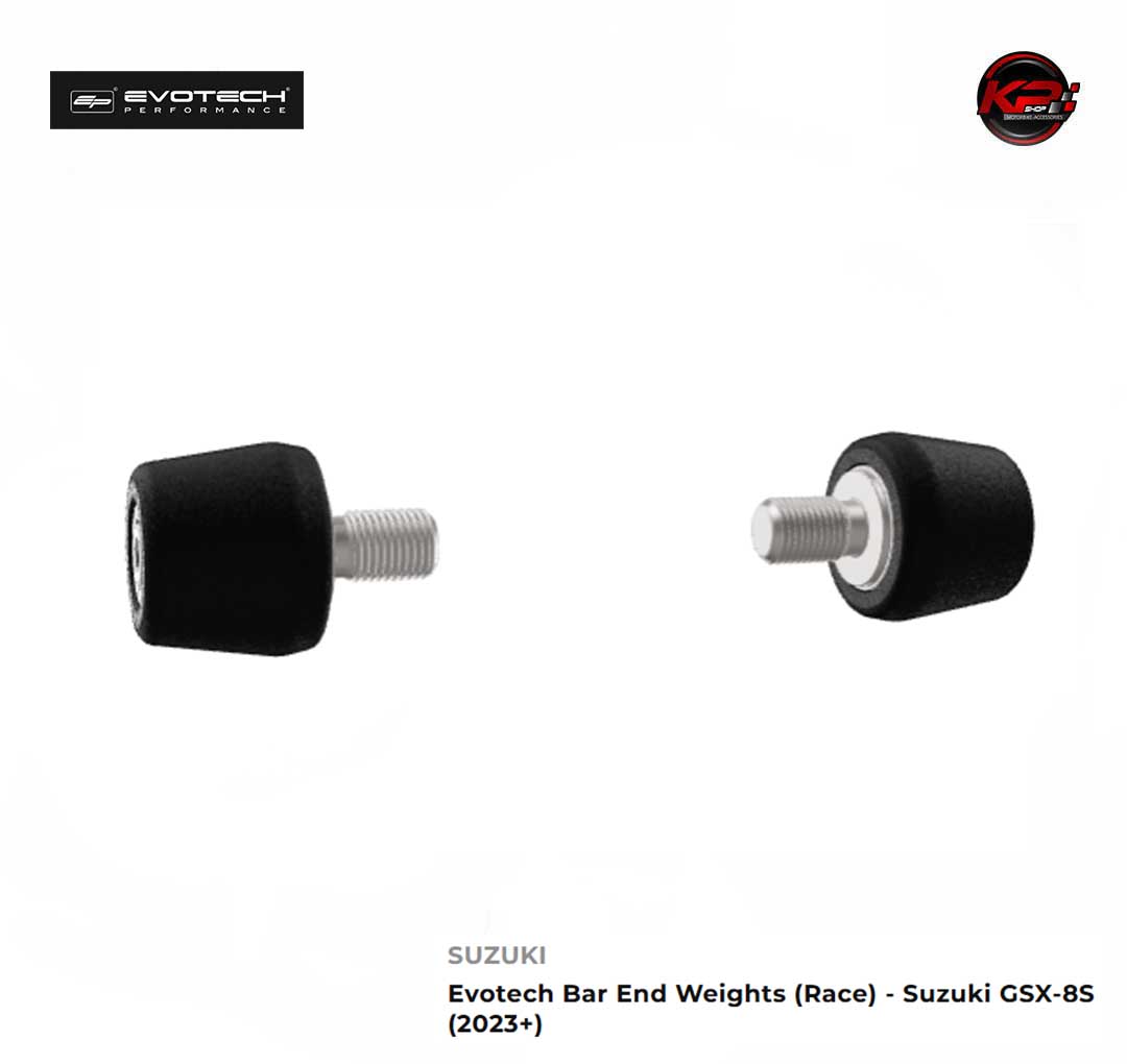 ตุ้มปลายแฮนด์ถ่วงน้ำหนัก Evotech Bar End Weights (Race) - Suzuki GSX-8S (2023+)