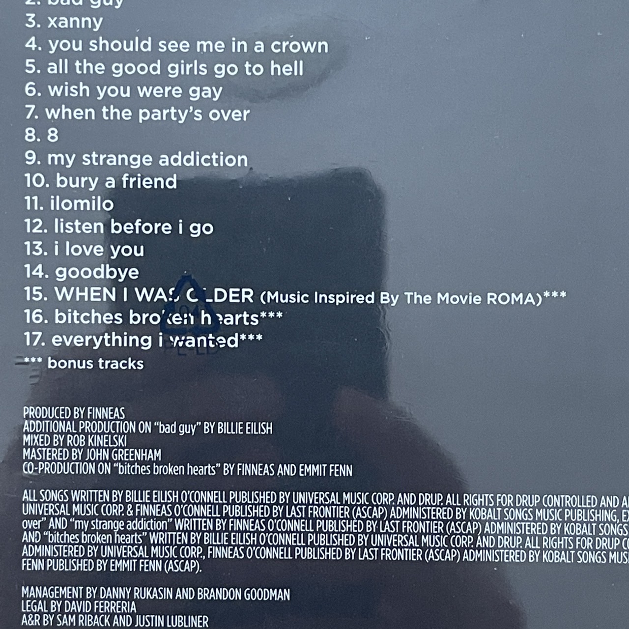 CD ซีดีเพลง Billie Eilish – When We All Fall Asleep, Where Do We Go? (แผ่นแท้,มือหนึ่ง,ซีล)