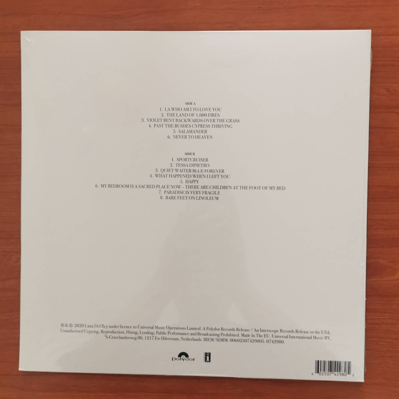 แผ่นเสียง lana del rey violet bent backwards over the grass แผ่นเสียงใหม่ ซีล