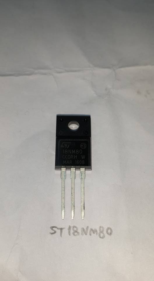 ST18NM80ตัวถังTO-220Fหลังพลาสติกดำ