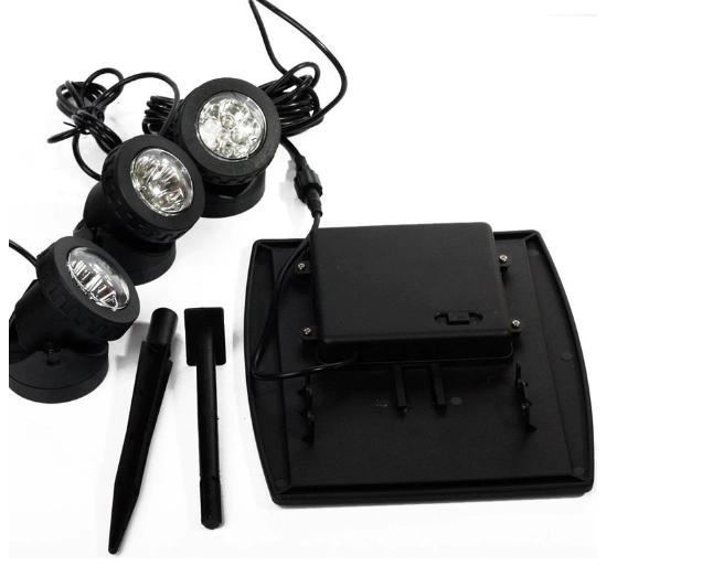 โคมไฟปักสนามโซล่าเซลล์ RGB เเสงสลับสี สำหรับใช้เป็นไฟประดับตกเเต่ง สนามหญ้า สวน บ่อน้ำ สระ รุ่น 3 หัว พลังงานแสงอาทิตย์ เเสงสลับสี จำนวน 1 ชิ้น