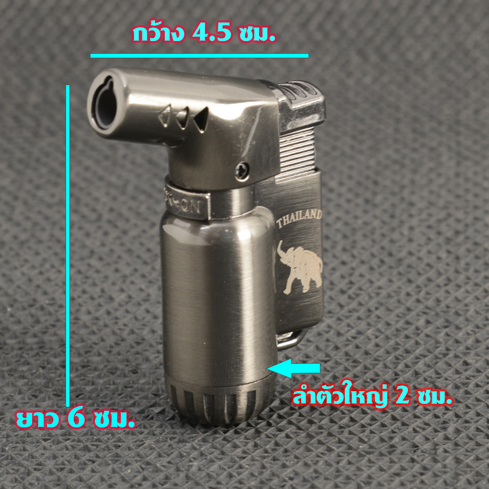Gas Lighter ไฟแช็ค คุณภาพสูง ให้ไฟเสถียรสม่ำเสมอ เติมแก๊สได้ ใช้สำหรับจุดเตาแก๊ส Grey- Gold Color 3 75 กรัม Grey-Gold Color