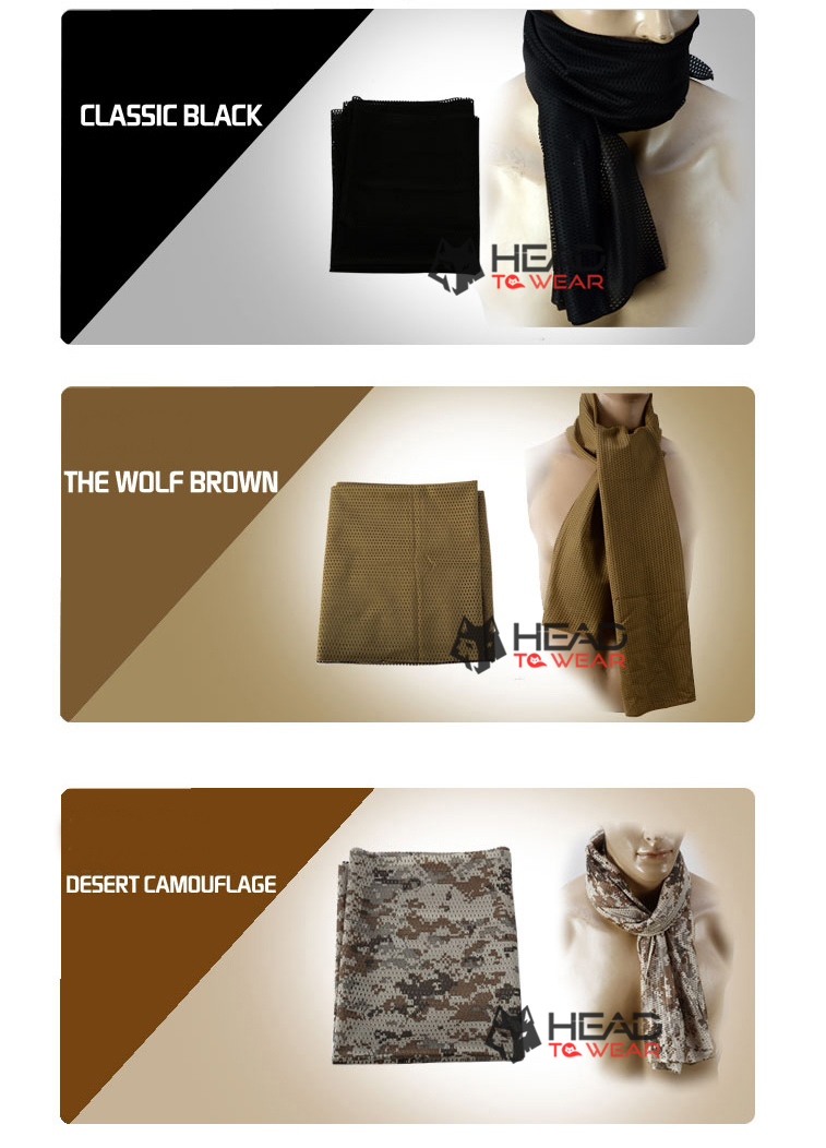 ผ้าพันคอทหาร Military Scarf : Army Black รหัส SC008
