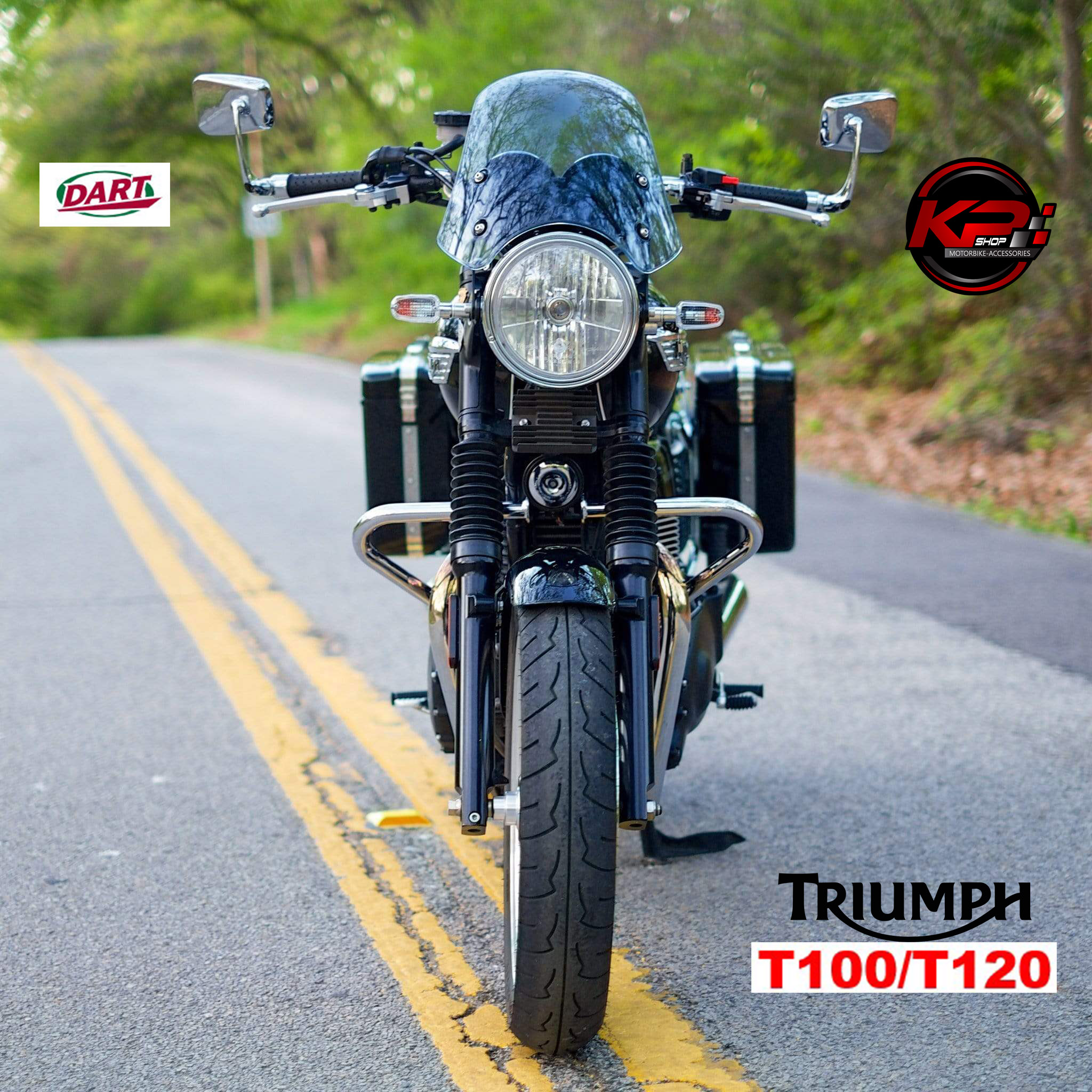 ชิวหน้า DART FLYSCREEN ทรง MARLIN FOR TRIUMPH T100/T120