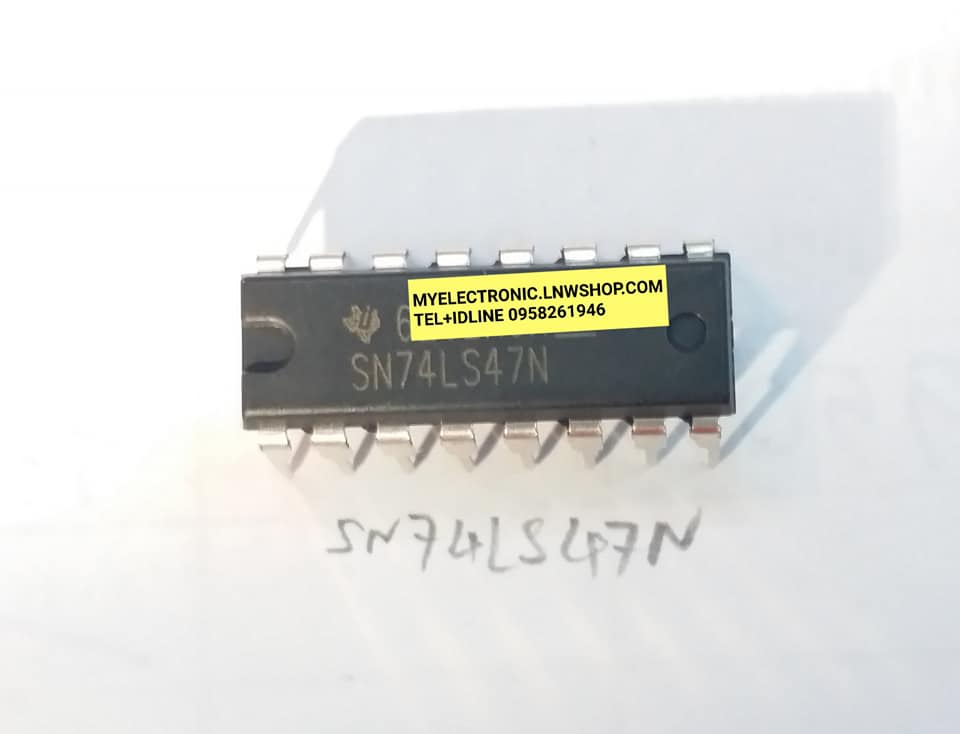 ขาย SN74LS47N ตัวถังDIP16ขา ยี่ห้อ เท็กซัส ไอซี 74LS47 ราคา ตัวละ . . . . . .หน่วย บาท