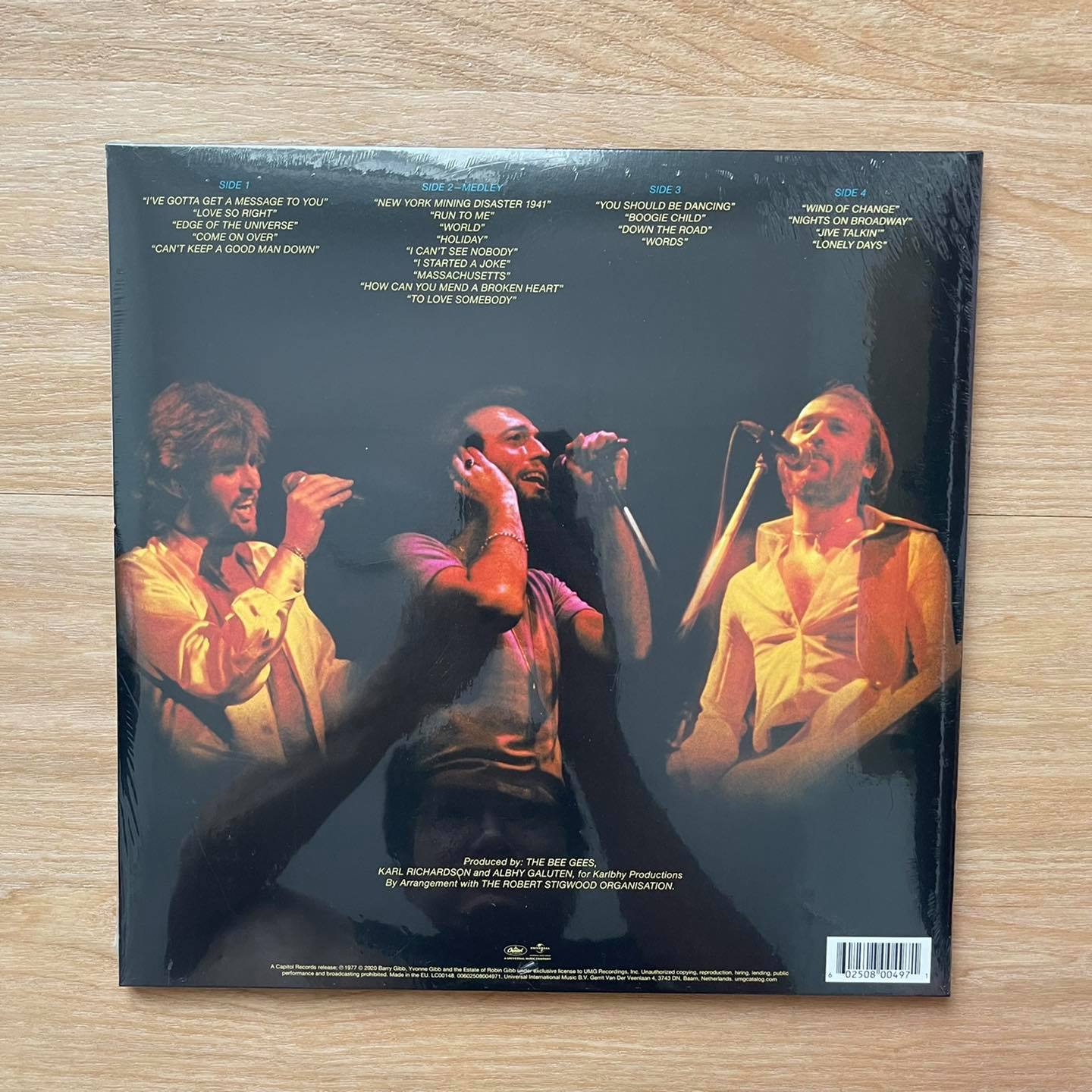 แผ่นเสียง Bee Gees – Here At Last - Bee Gees Live, 2 × Vinyl, LP, Album, Reissue,EU แผ่นเสียงมือหนึ่ง ซีล