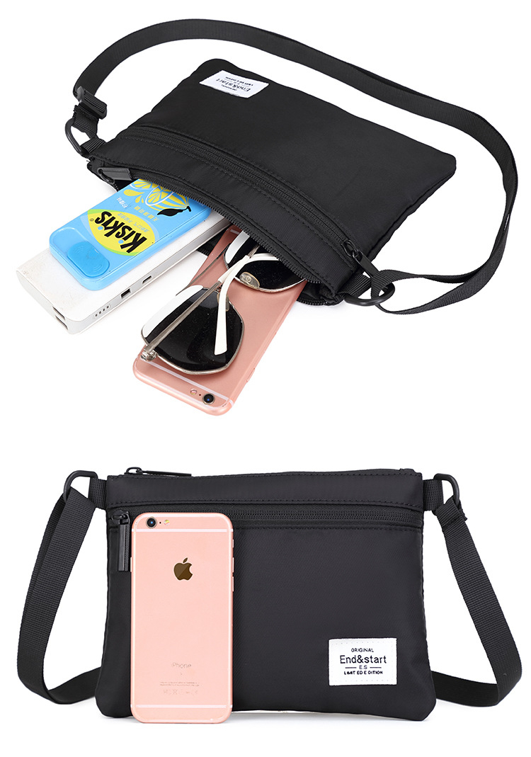 มาใหม่! NY49 กระเป๋าสะพายข้าง สีดำ สวยเท่ ผ้า Nylon กันน้ำ ผู้ชาย ผู้หญิง สวยๆ