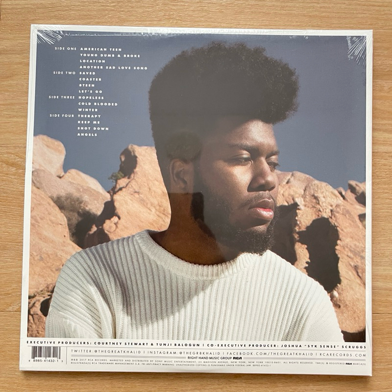 แผ่นเสียง Khalid – American Teen ,2 × Vinyl, LP, Album, EU มือหนึ่ง ซีล