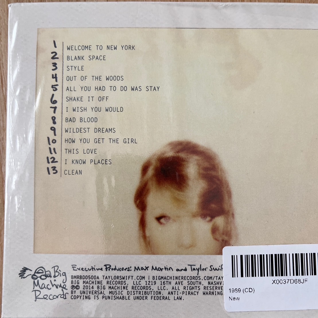 CD ซีดีเพลง Taylor Swift -1989 , CD, Album, Slipcase ,US (มือหนึ่ง ,แท้,ซีล)