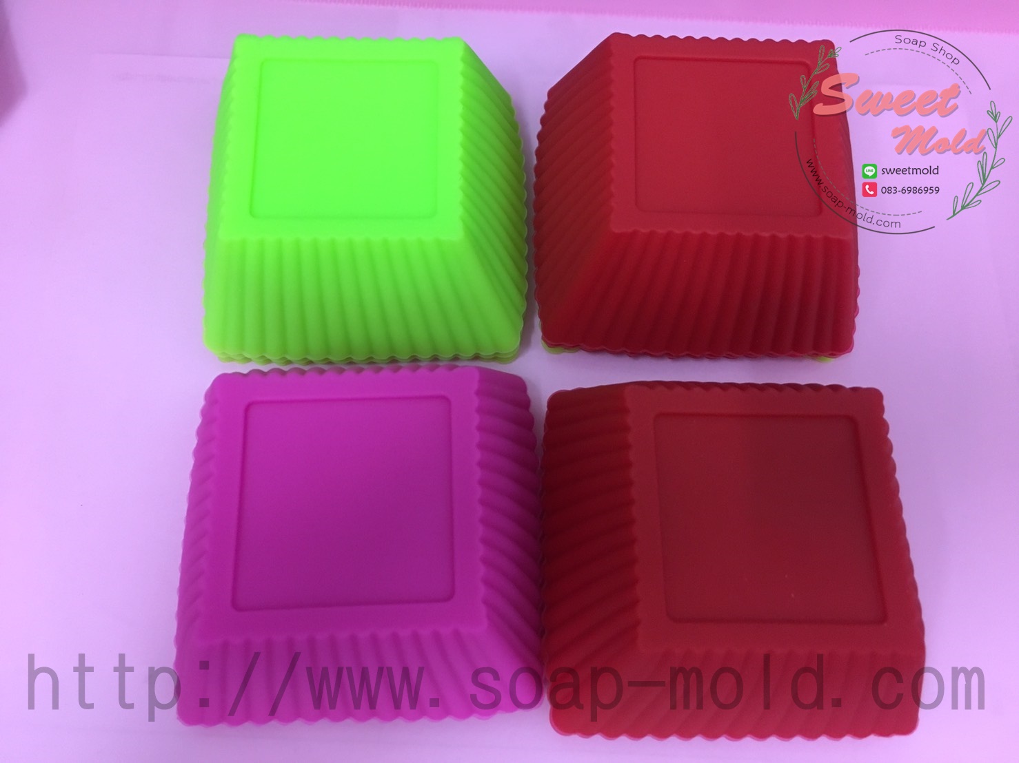 แม่พิมพ์สี่เหลี่ยม แพ็ค12ชิ้น : 006740