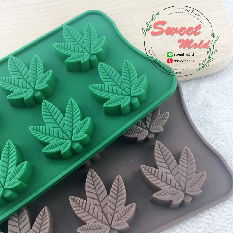 แม่พิมพ์ใบกัญชา ขนาด5กรัม 8ช่อง : 007094