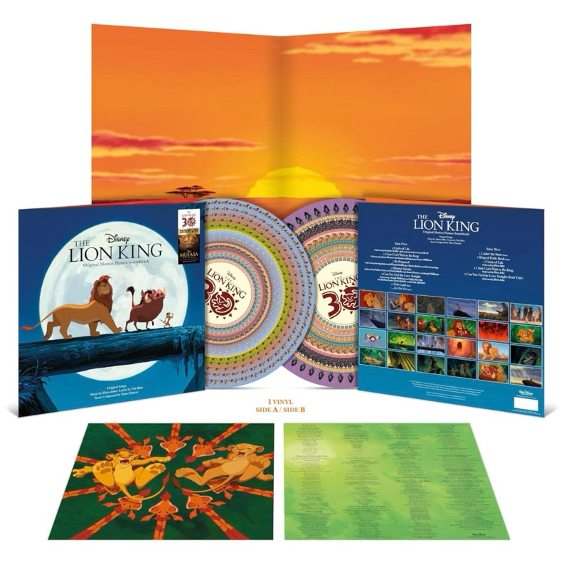แผ่นเสียง Disney The Lion King (Original Motion Picture Soundtrack) Vinyl,Picture Disc, Zoetrope, 30th Anniversary มือหนึ่ง ซีล