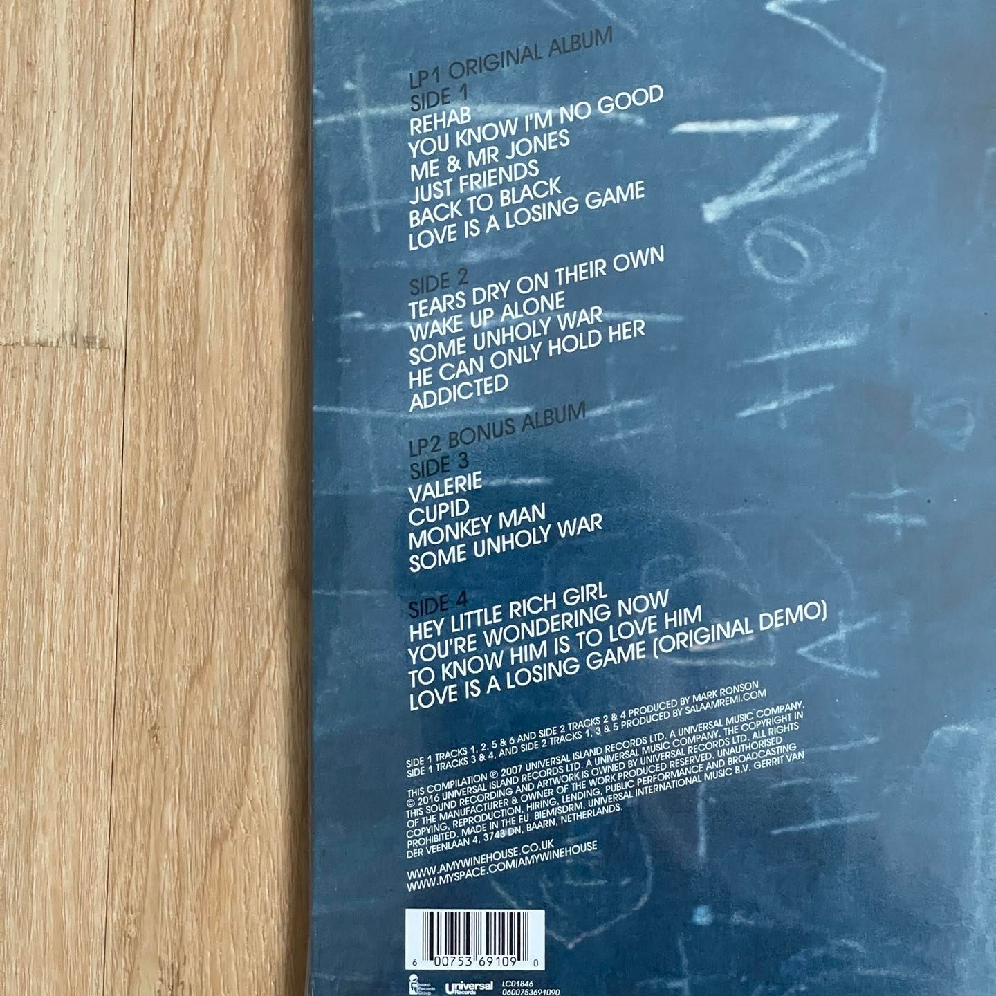 แผ่นเสียง Amy WINEHOUSE – Back To Black ** Deluxe Edition 2 LP, Reissue, Remastered, 180 Gram