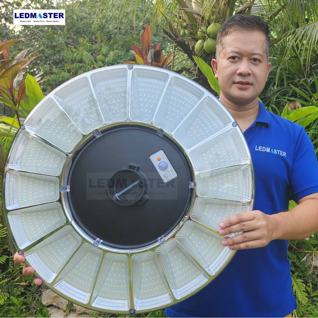 📢NEW มี.ค66)สว่างสุด)) ไฟ UFO Big Donut XL 61 CM ไฟถนนโซล่าเซลล์ (แบตเตอรรี่ แท้) โคมไฟถนน สปอร์ตไลท์โซล่าเซล solar li