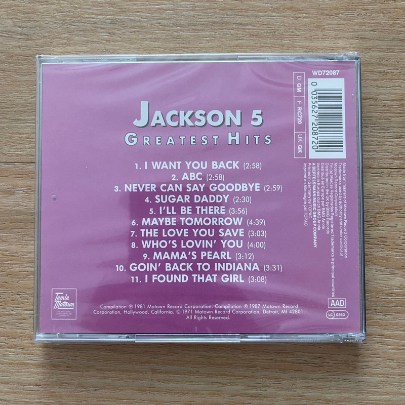 CD The Jackson 5 – Greatest Hits แผ่นแท้ ใหม่ ซีล