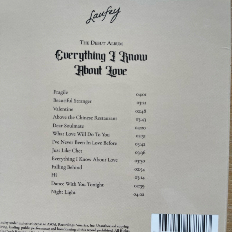 CD ซีดีเพลง Laufey - Everything I Know About Love ,CD, Album, Slipcase มือหนึ่ง,ลิขสิทธิ์แท้,ซีล