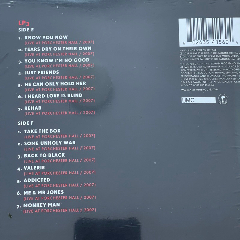 แผ่นเสียง Amy Winehouse – At The BBC , 3 × Vinyl, LP, Album, 180g made in germany แผ่นเสียงมือหนึ่ง ซีล