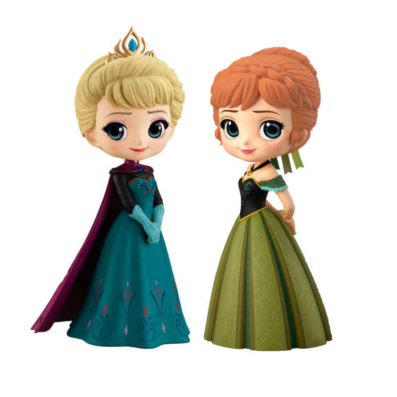Q POSKET Disney Characters FROZEN Anna & Elsa Coronation Style