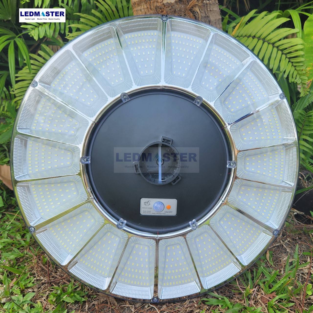 📢NEW มี.ค66)สว่างสุด)) ไฟ UFO Big Donut XL 61 CM ไฟถนนโซล่าเซลล์ (แบตเตอรรี่ แท้) โคมไฟถนน สปอร์ตไลท์โซล่าเซล solar li