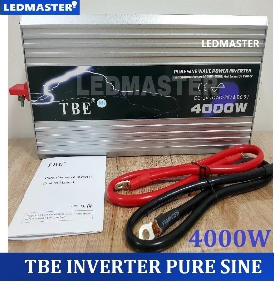 อินเวอร์เตอร์ ยี่ห้อ TBE Inverter Pure Sine Wave 2000W 12V คลื่นเพียวซายน์เวฟ กระเเสไฟบริสุทธิ์ (กระเเสไฟนิ่ง) เครื่องแปลงไฟรถเป็นไฟบ้าน หม้อแปลงไฟ ตัวแปลงไฟรถ ใช้อุปกรณ์ไฟบ้านได้ในรถ เครื่องเเห่เครื่องเสียง