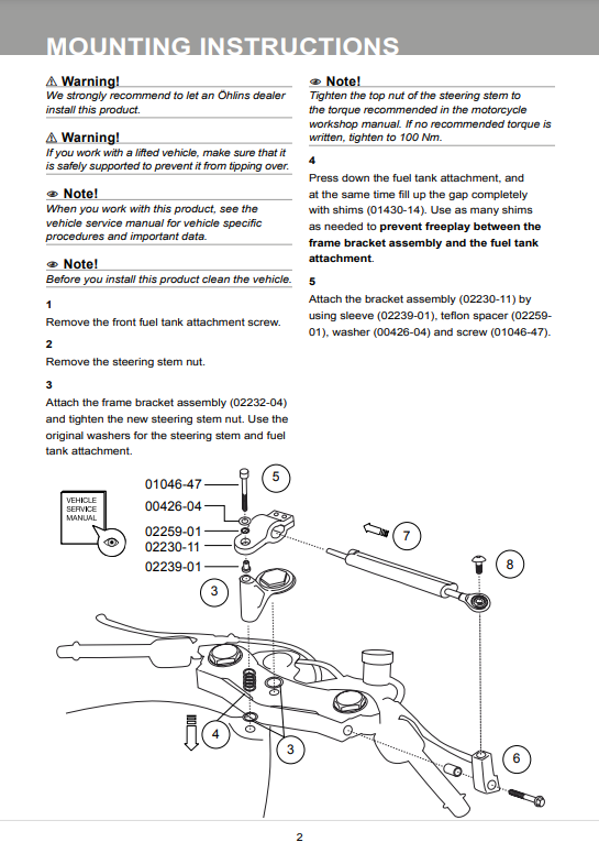 กันสะบัด OHLINS SD 055 FOR YAMAHA R6
