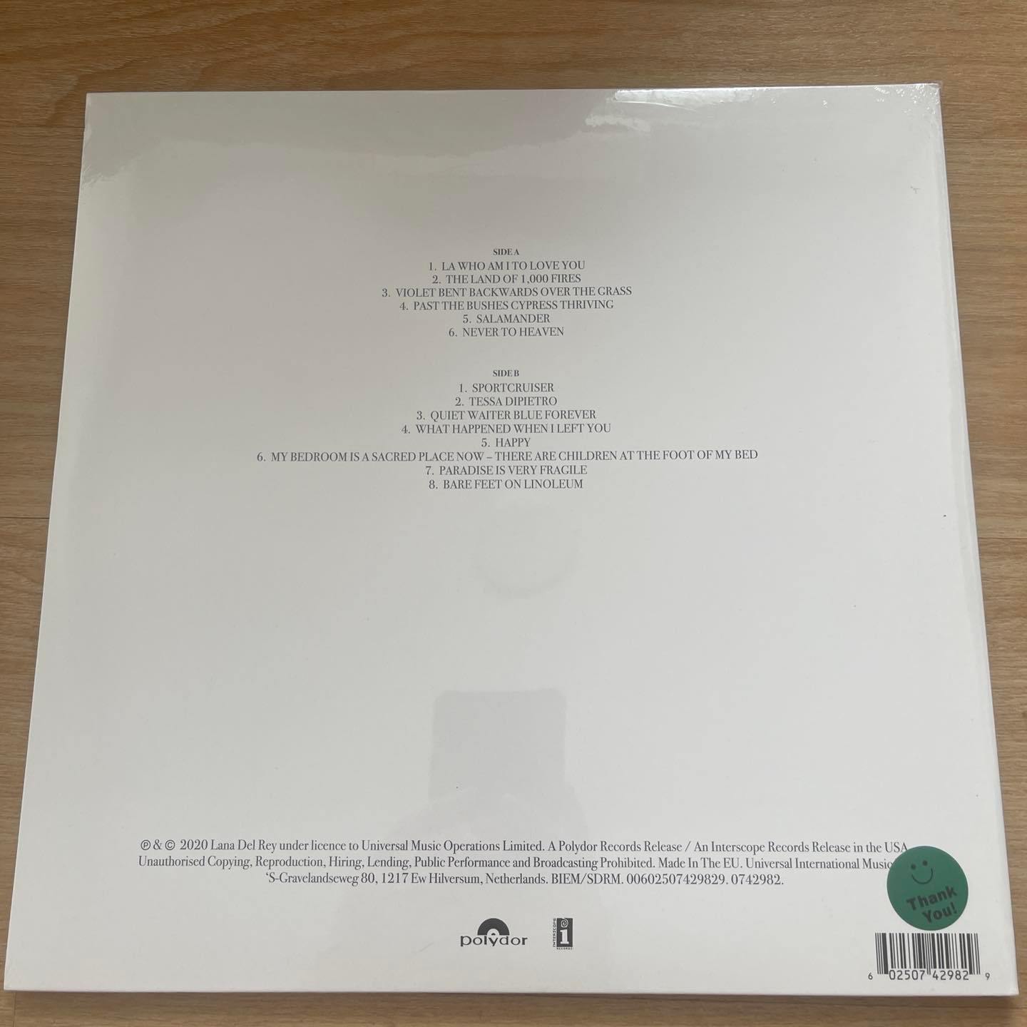 แผ่นเสียง lana del rey – Violet Bent Backwards Over The Grass * Limited Edition Green vinyl แผ่นเสียงมือหนึ่ง ซีล