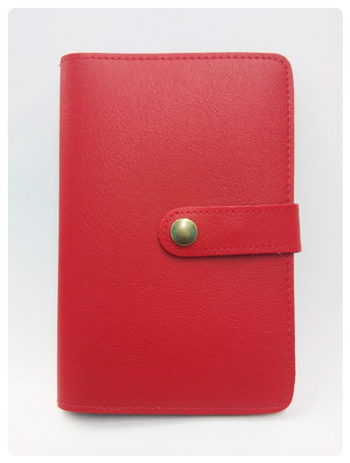 (bbs-275-05) กระเป๋าใส่สมุดบัญชีฯ (6.5") สีแดงสด FN