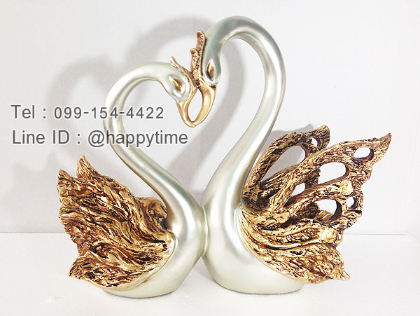 ของขวัญวันขึ้นบ้านใหม่ตกแต่งบ้าน เรซิ่นหงส์คู่
