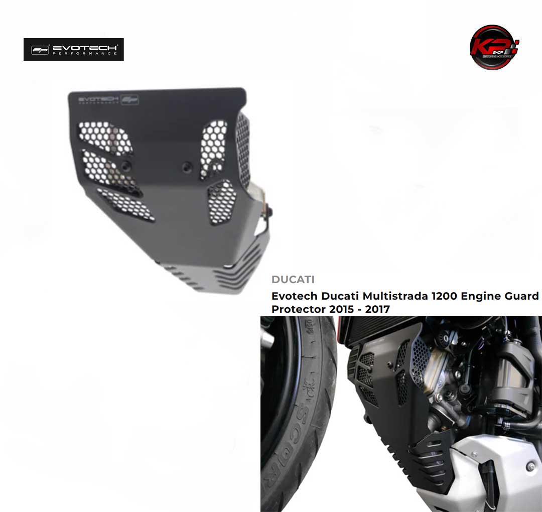 การ์ดเครื่อง Evotech Ducati Multistrada 1200 Engine Guard Protector 2015 - 2017