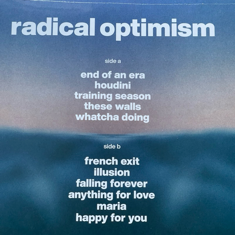 แผ่นเสียง Dua Lipa - Radical Optimism ,Vinyl, LP, Album, Blue Transparent [Curaçao Blue] มือหนึ่ง ซีล