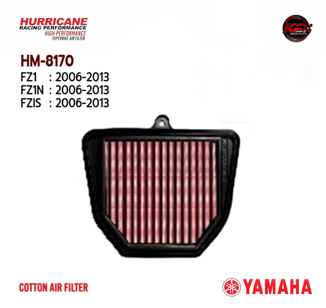 กรองอากาศ HURRICANE FOR YAMAHA FZ1 / FZ1N / FZIS (COTTON) HM8170