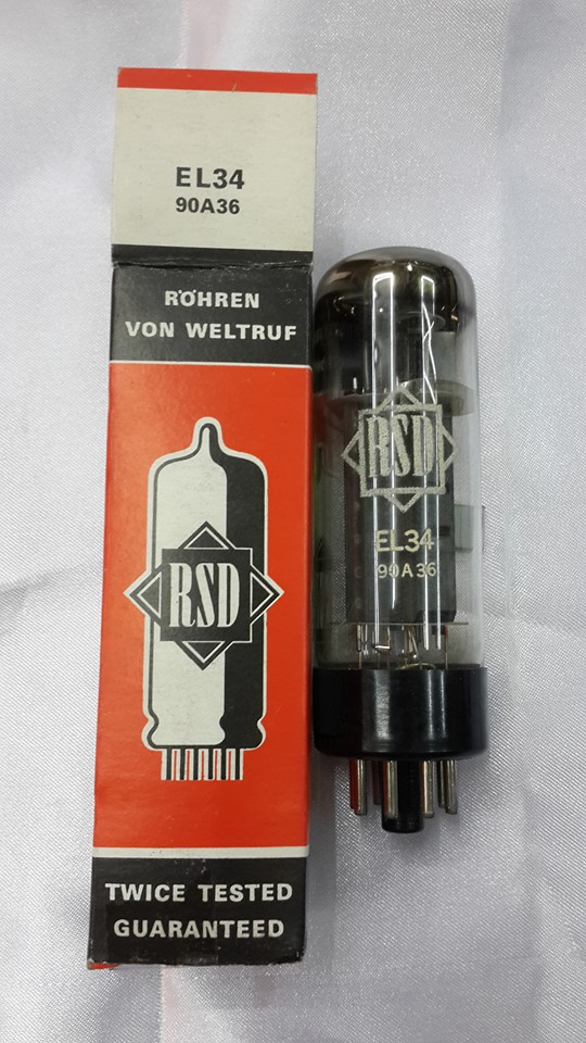 ขาย หลอดเครื่องเสียง EL34 ยี่ห้อRSD ราคาหลอดละ บาท