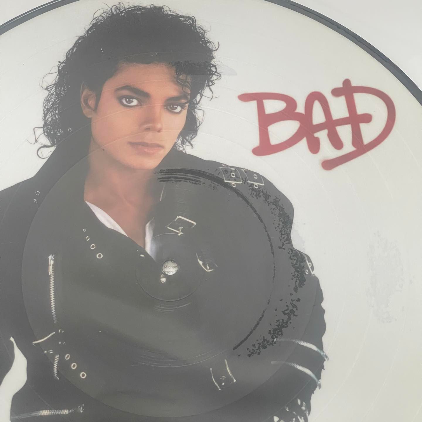 แผ่นเสียง Michael jackson : Bad,Picture Disc, Reissue, แผ่นเสียงมือหนึ่ง ซีลเปิด