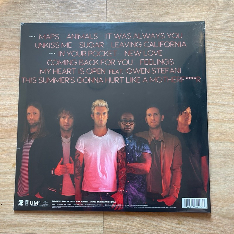แผ่นเสียง maroon 5 อัลบั้ม v Vinyl, LP, Album, Reissue, Gatefold, Black EU มือหนึ่ง ซีล