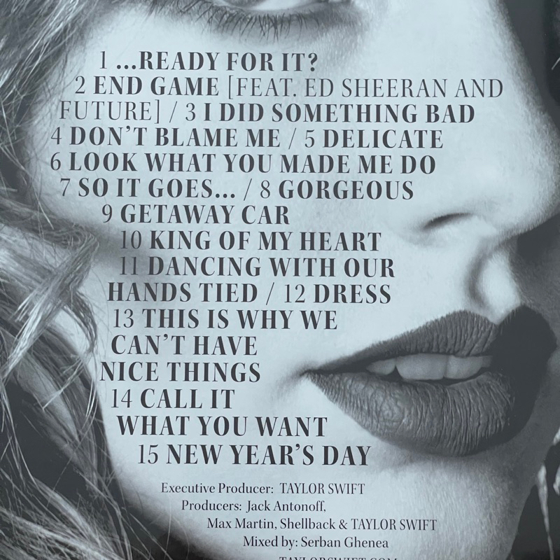 แผ่นเสียง Taylor Swif t– Reputation **Picture Disc, 2LP vinyl,Album มือหนึ่ง ซีล