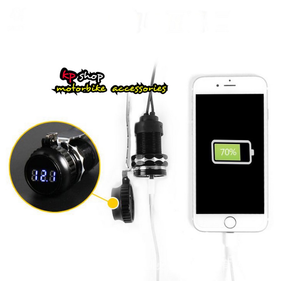 ที่ชารจ usb พร้อมตัววัดโวลท์