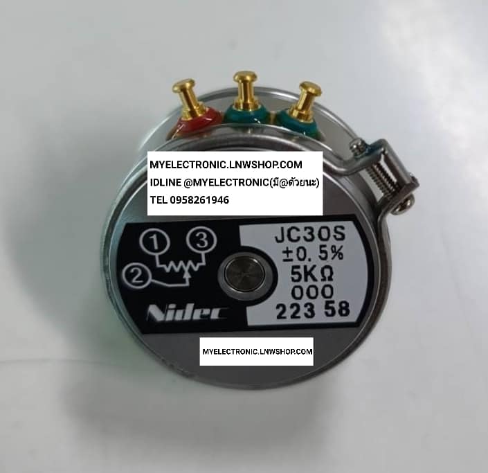 ขาย โวลุ่ม5K หมุนรอบตัว หมุนฟรีรอบตัว รุ่นJC30S โวลุ่มJC30S MODEL รุ่น JC30S ยี่ห้อ NIDEC ( COPAL ) โวลุ่มหมุนรอบตัว JC30S 5K ราคา ตัวละ . . . . หน่วย บาท
