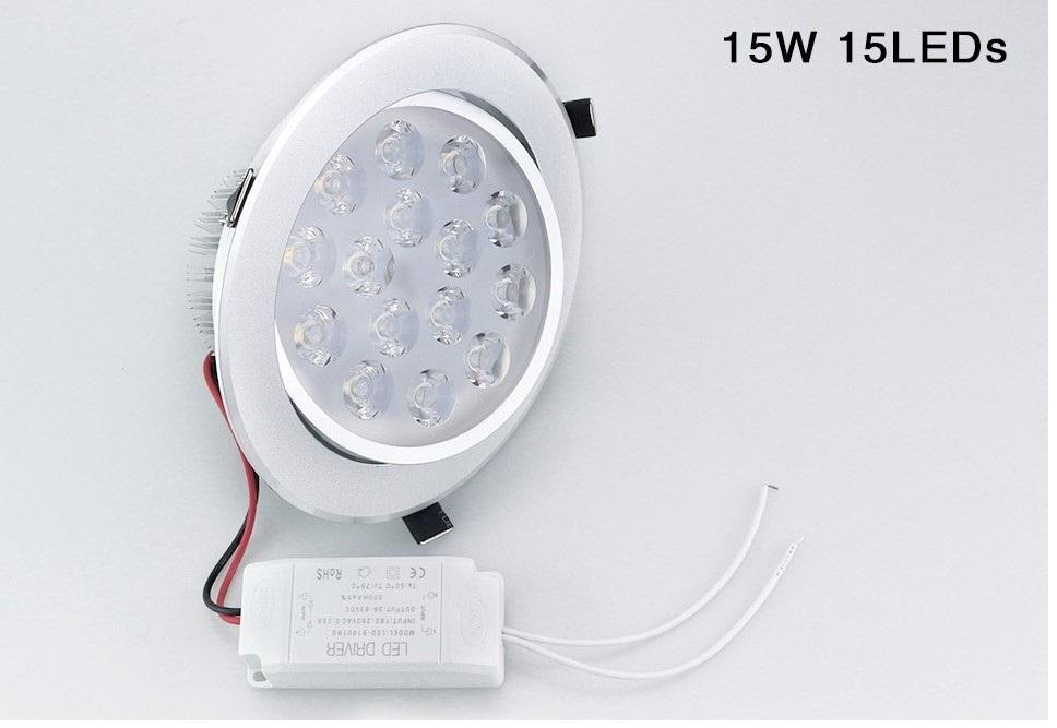 [คุ้มสุด! เเพ็ค 10 โคม] LED DOWNLIGHT โคมไฟดาว์นไลท์ 3W 5W 7W 9W 12W 15W โคมไฟตกเเต่งเพดาน โคมไฟฝังฝ้า โคมไฟส่องเฉพาะจุด เเสงwhite/warmwhite รุ่นขอบเงิน พร้อมหม้อเเปลง ติดตั้งใช้งานได้ทันที
