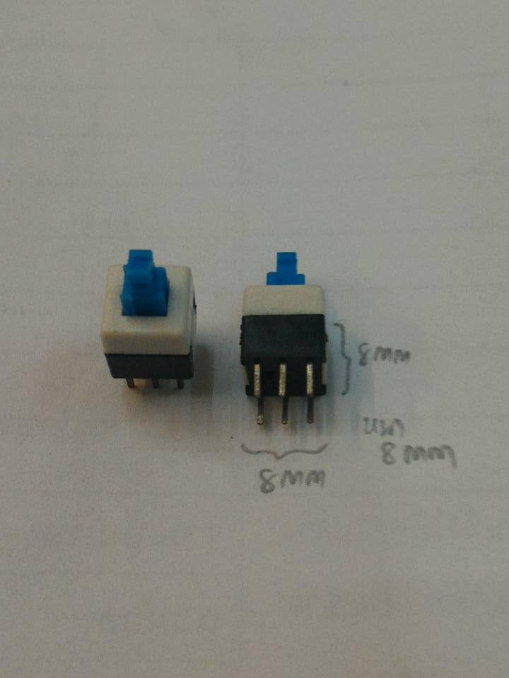 สวิทช์ขนาด8x8mmกด6ขากดติดกดดับlockสวิทช์6ขาราคาตัวล่ะ