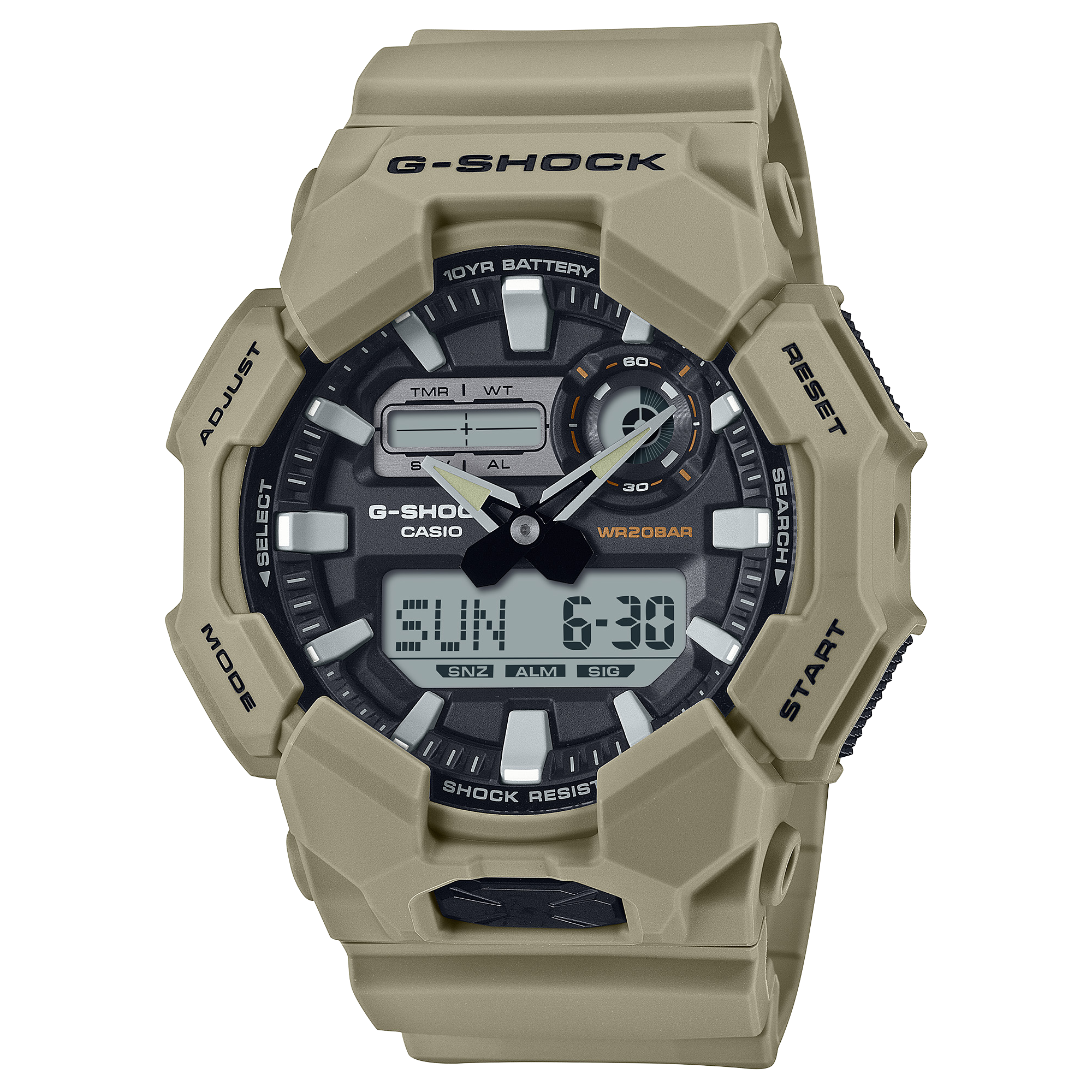 GA-010-5A | อะนาล็อก-ดิจิตอลมาตรฐาน | ซีรีส์ GA-010 | G-SHOCK | นาฬิกา | CASIO