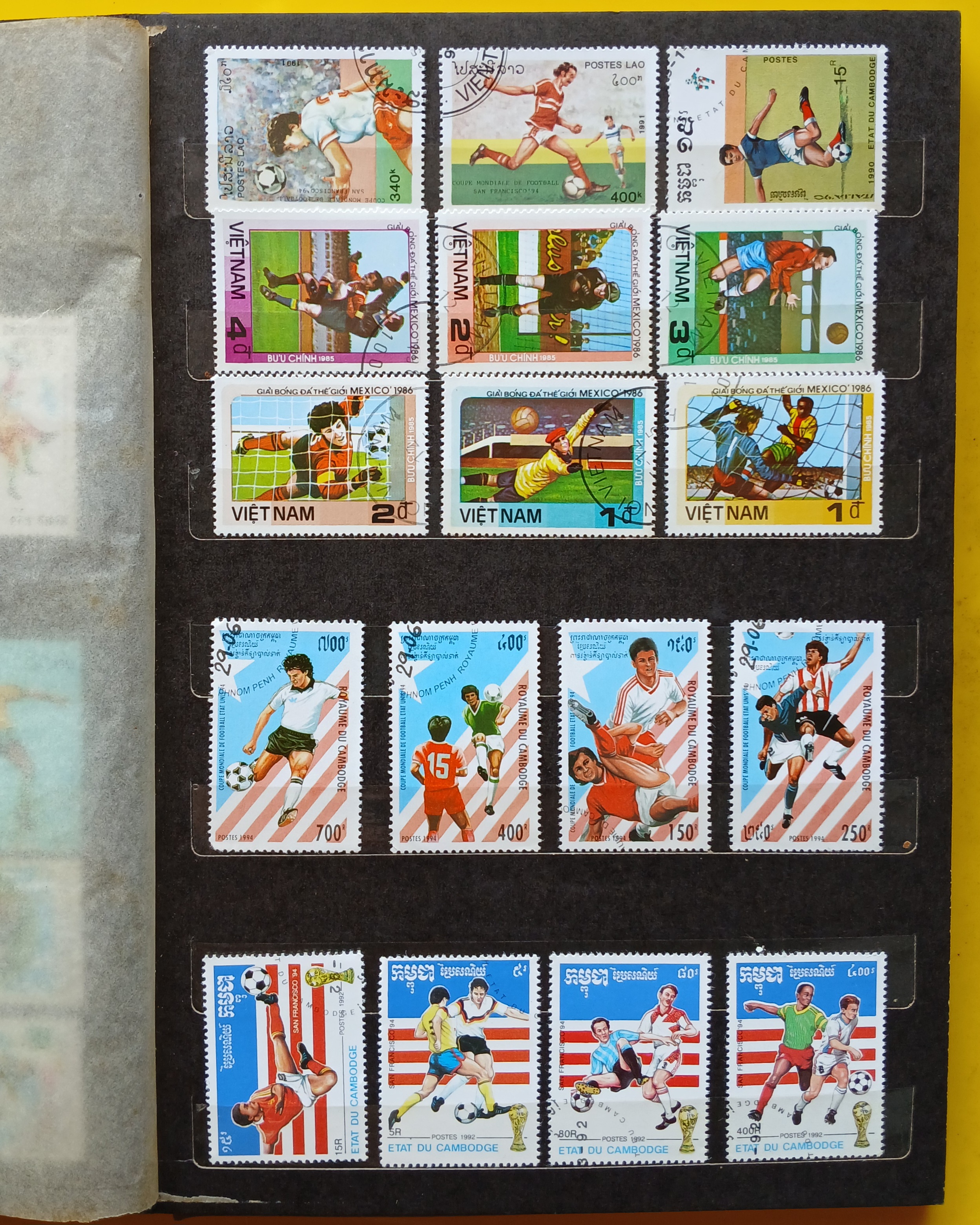 s3449-แสตมป์ต่างประเทศ พร้อมสมุด รวม 14 หน้า / 417 ดวง +โปสการ์ด ติดแสตมป์ต่างประเทศ ใช้แล้ว 4 ใบ +ซองส่งจริง ต่างประเทศส่งมาไทย 4 ซอง