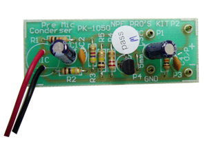 PK-1050วงจรปรีไมค์คอนเดนเซอร์ ชุดลงปริ้นท์แล้ว