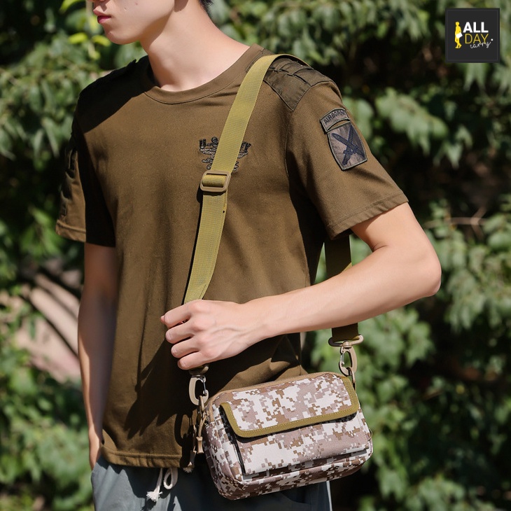 มาใหม่! NY34 กระเป๋าคาดอก กระเป๋าคาดเอว ลายทหาร สวยเท่ วัสดุไนล่อน กันน้ำ ผู้ชาย ผู้หญิง