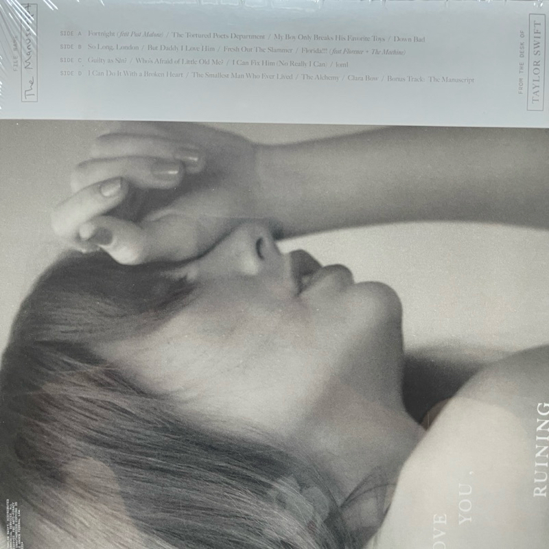 แผ่นเสียง Taylor Swift - The Tortured Poets Department , 2 x Vinyl, LP, Album, White [Ghosted White] มือหนึ่ง ซีล