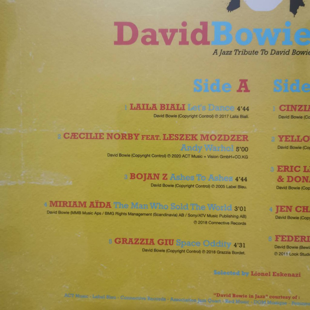 แผ่นเสียง David Bowie In Jazz - A Jazz Tribute To David bowie ,Vinyl, LP, france แผ่นเสียงมือหนึ่ง ซีล