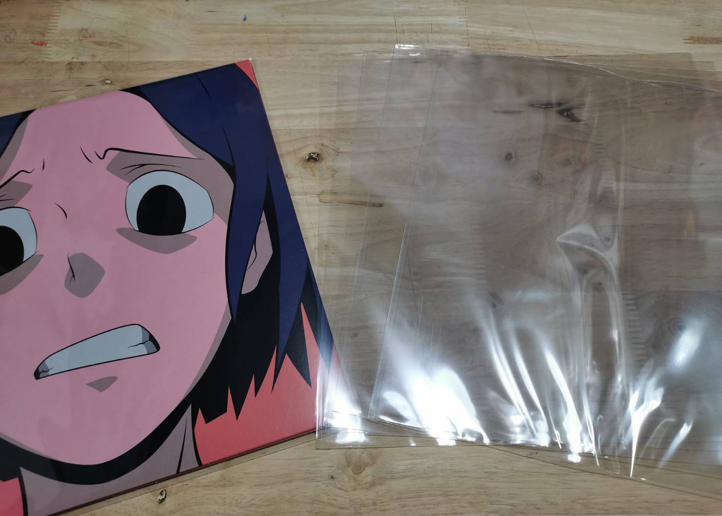 ซองพลาสติกใส่แผ่นเสียง ซองใส่แผ่นเสียง ซองชั้นนอก (32x32เซนติเมตร) เหมาะสำหรับใส่แผ่นเสียงอัลบั้มที่มี 1แผ่น (50ใบ)