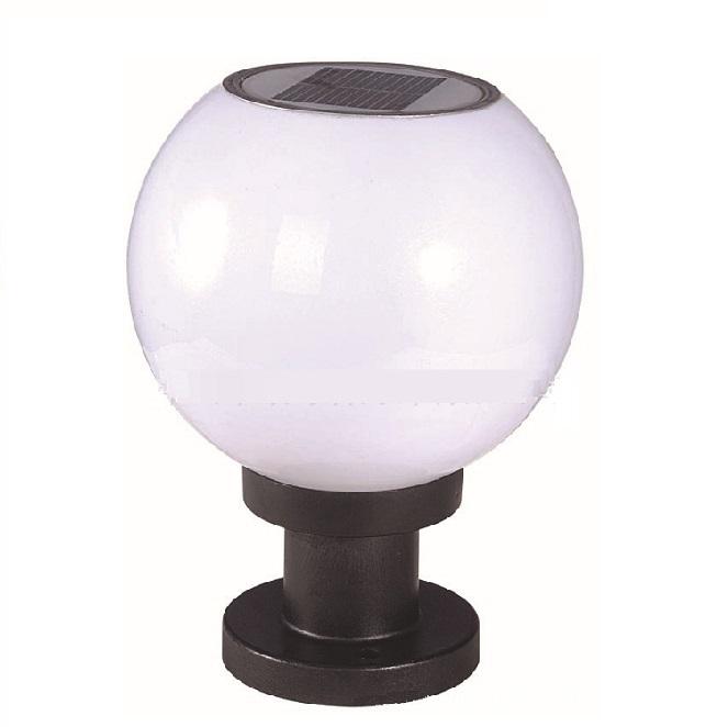 [ จำนวน 4 โคม ] สว่างกว่าเดิม โคมไฟหัวเสาโซล่าเซลล์ led ทรงกลม 20 CM เเสงขาว ทนทาน สว่างถึงเช้า ไฟหัวเสา โคมไฟพลังงานเเเสงอาทิตย์ เหมาะสำหรับใช้ติดเป็นโคมไฟหัวเสาโซล่าเซลล์หน้าบ้านหรือทางเดิน