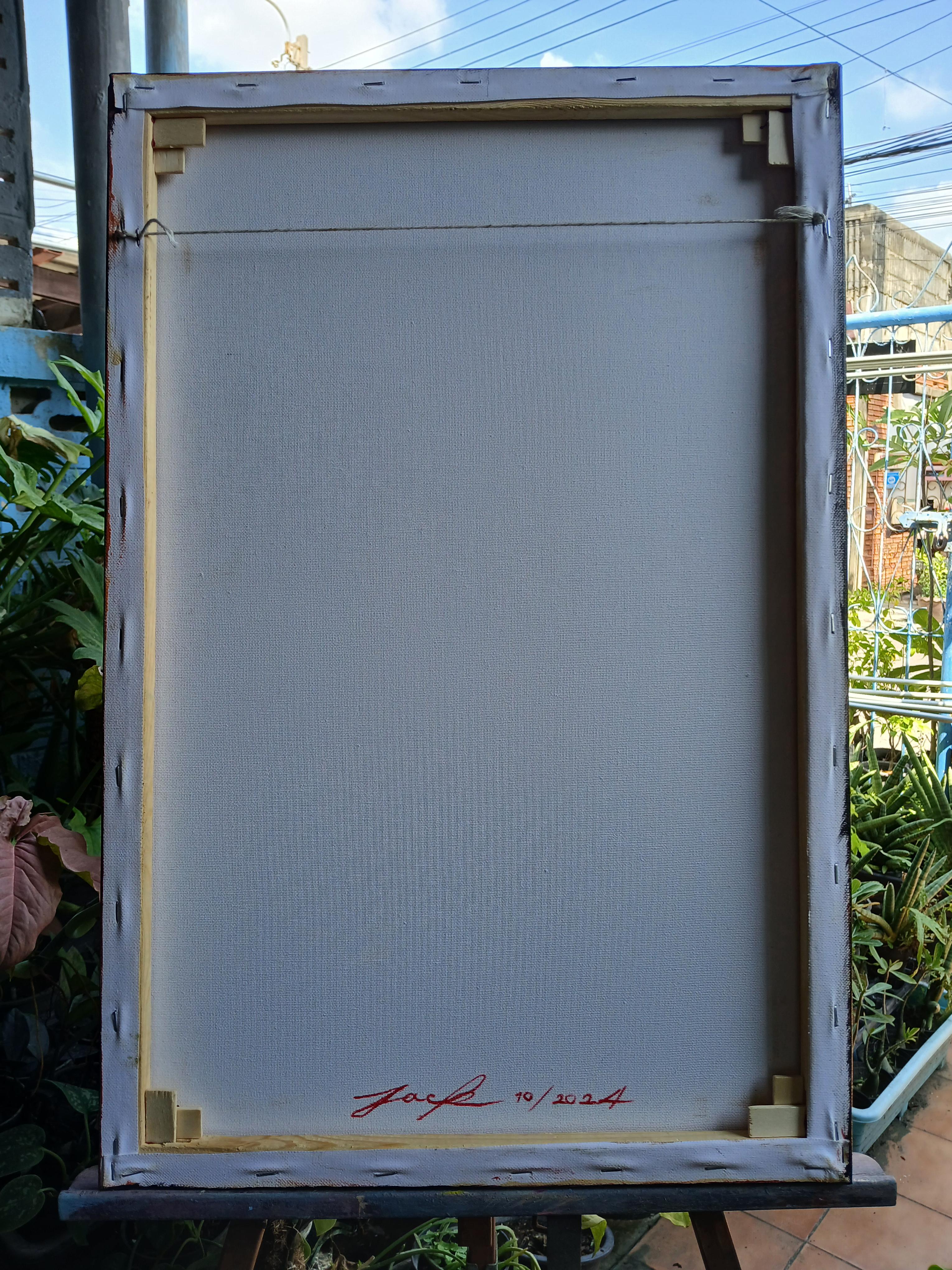 GANESHA พระพิฆเนศ ภาพวาดสีอะครีลิคบนเฟรมผ้าใบ ขนาด 40 cm. x 60 cm. (งานวาดต้นฉบับ มีชิ้นเดียว ไม่ใช่ภาพพิมพ์หรือโปสเตอร์)