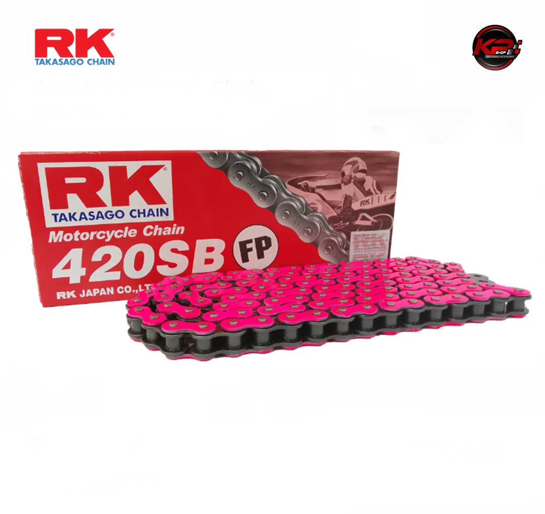 โซ่ RK สีชมพู FP420SB-120L (Pink Color Chain)